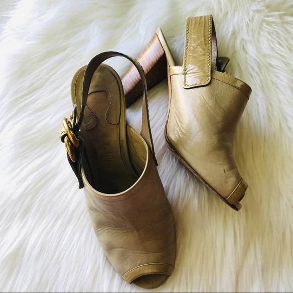 Chloe Sling Back Peep Toes Sandals. - Picture 2 of 9